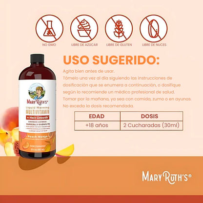 MaryRuth’s Multivitamínico Líquido + Lustriva®